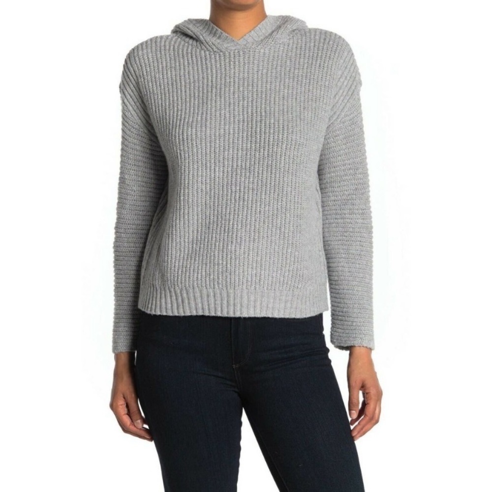 Abound Grey Knit Hooded Sweater